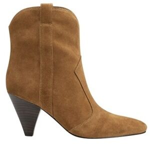 Marc Fisher LTD Women's Suede Western Ankle Boots Brown‎ Size 9M Heel Booties